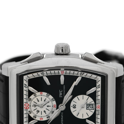 IWC Stainless Steel Alligator 43mm Da Vinci Chronograph Automatic Watch Black IW376403 5 of 5