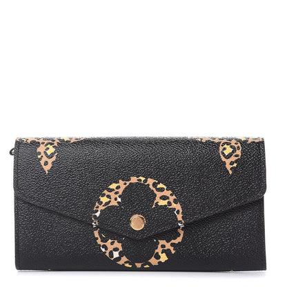 Louis Vuitton Monogram Giant Jungle Sarah Wallet Black 1 of 10