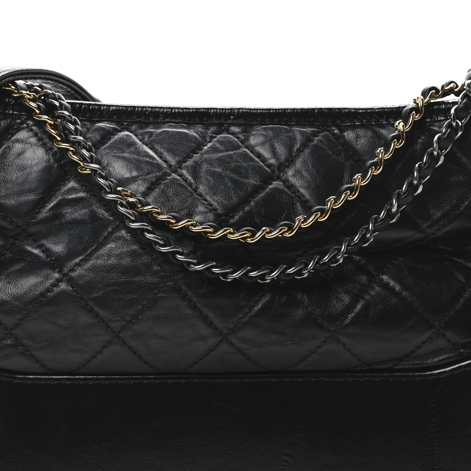 Chanel Aged Calfskin Quilted New Medium Gabrielle Hobo Black 8 of 10