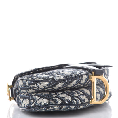 Christian Dior Oblique Mini Saddle Bag Blue 4 of 7