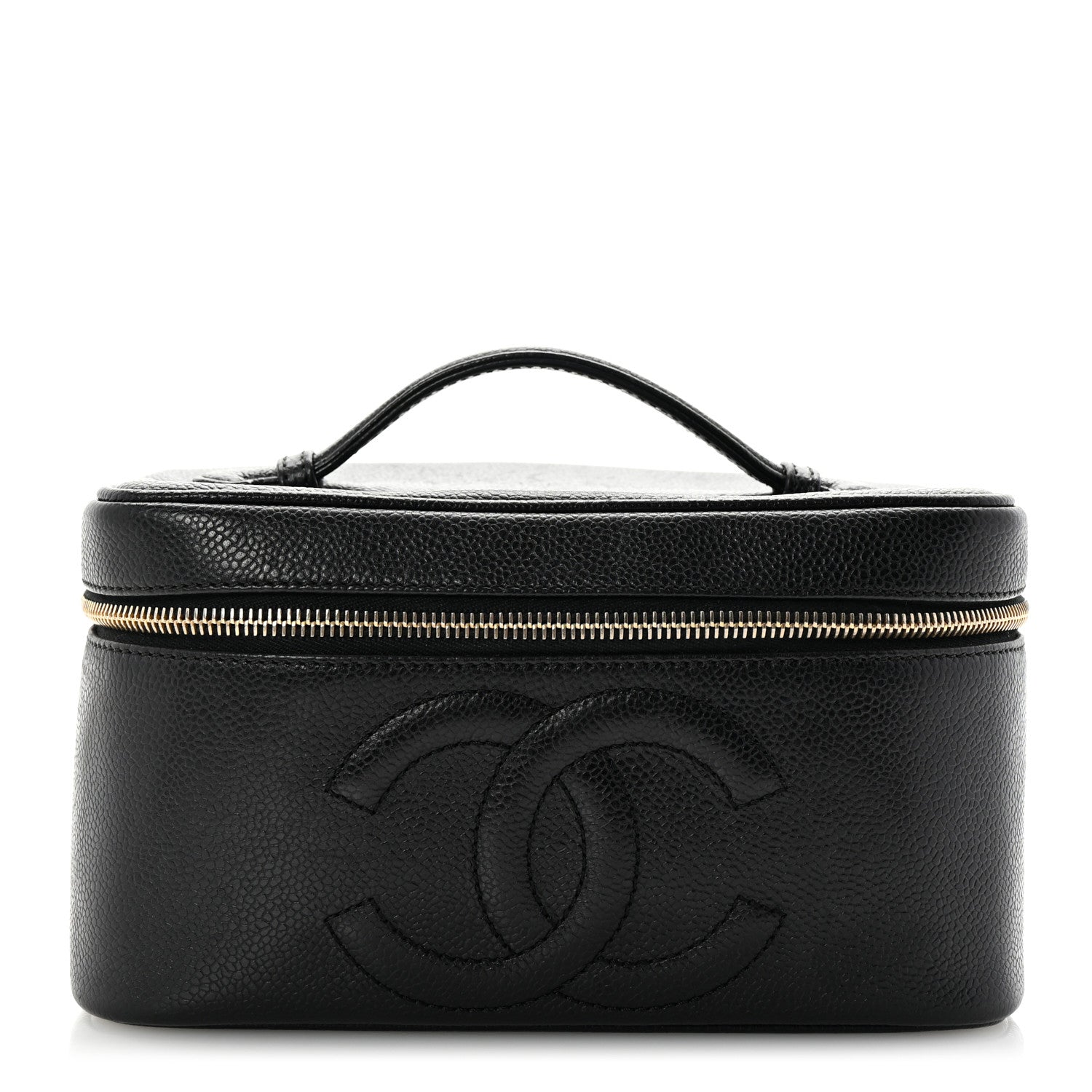 Chanel Caviar CC Vanity Cosmetic Case Black 1 of 10