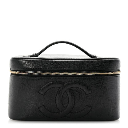 Chanel Caviar CC Vanity Cosmetic Case Black 1 of 10