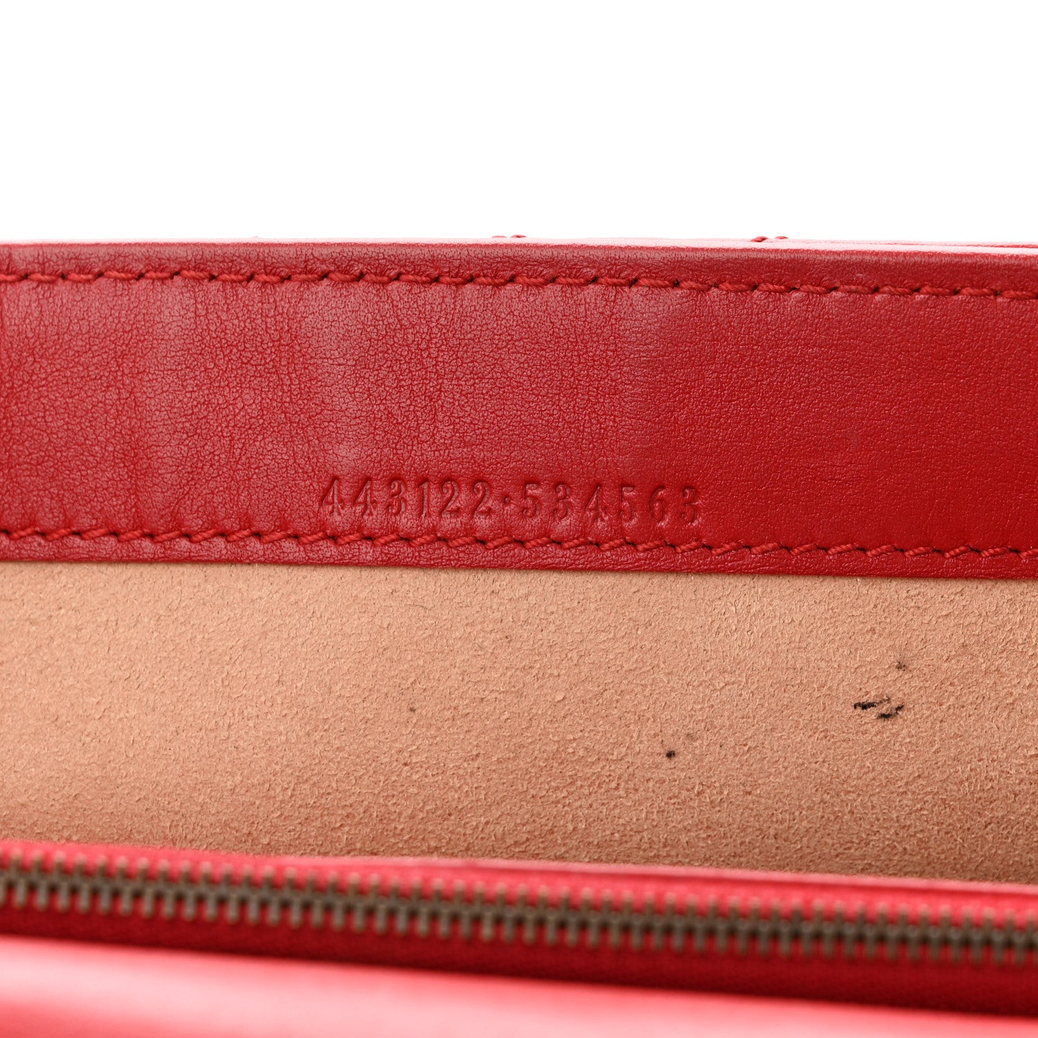 Gucci Calfskin Matelasse Mini GG Marmont Chain Wallet Hibiscus Red 7 of 12