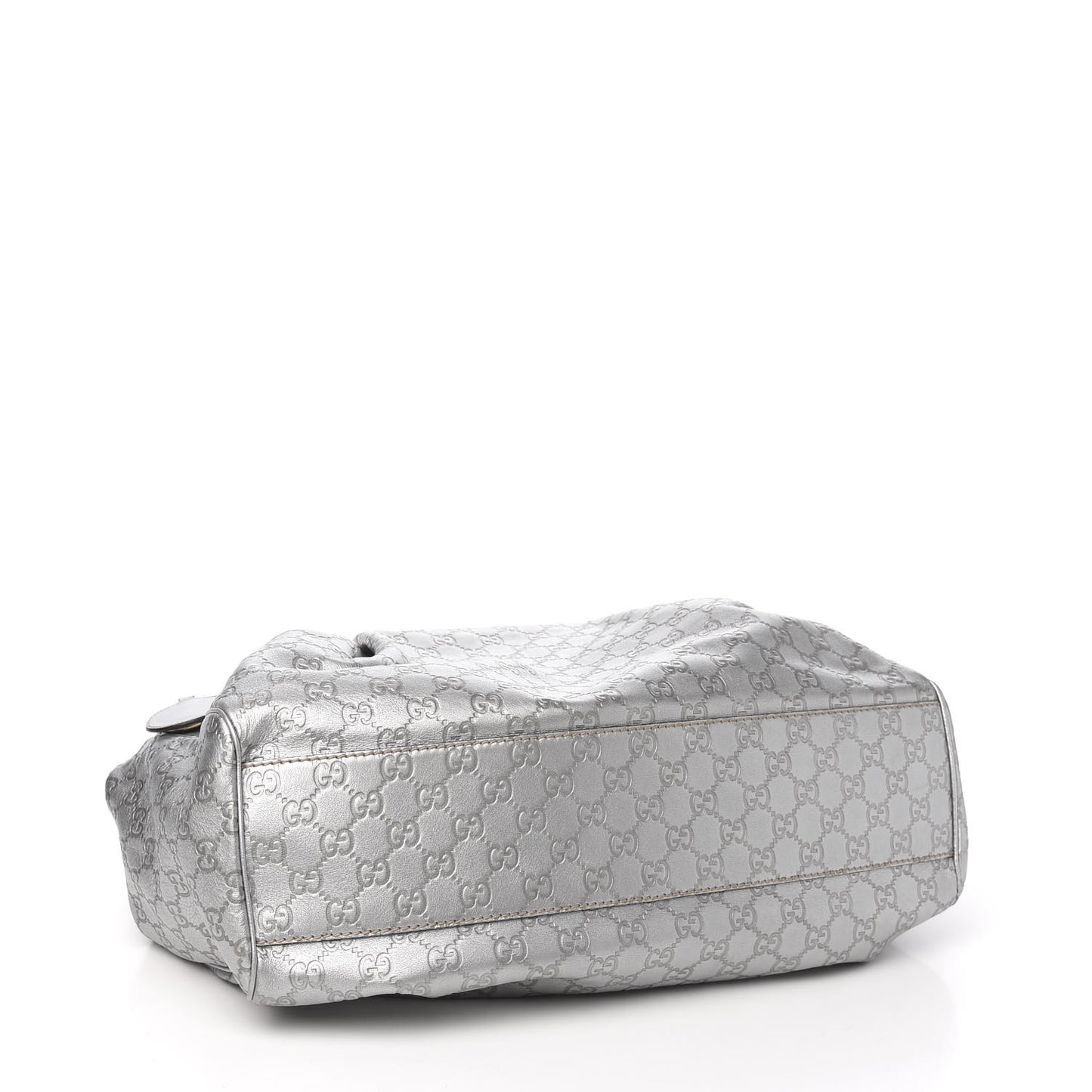 Guccissima Large Sukey Tote Silver