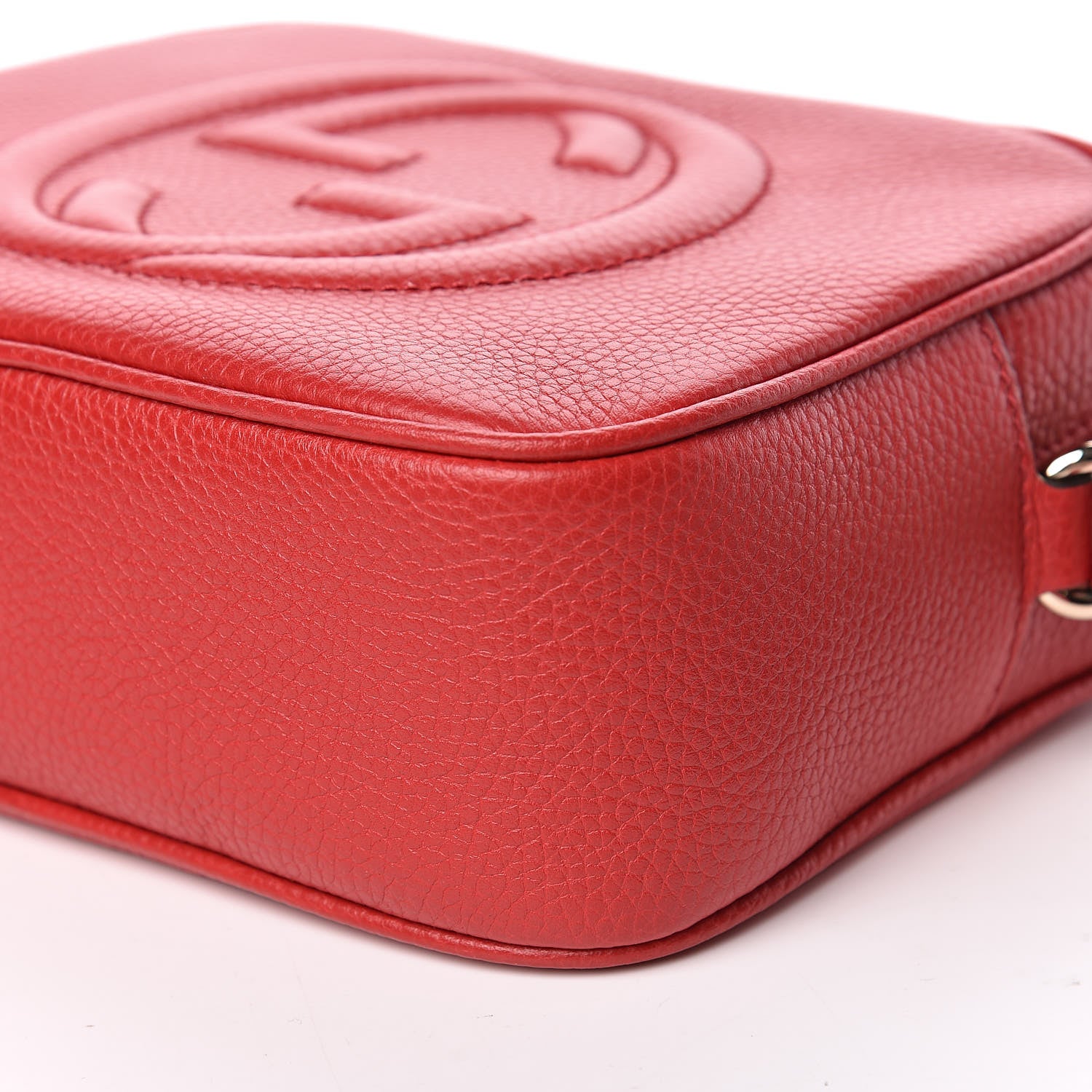 Gucci Pebbled Calfskin Small Soho Disco Bag Tabasco Red 7 of 10