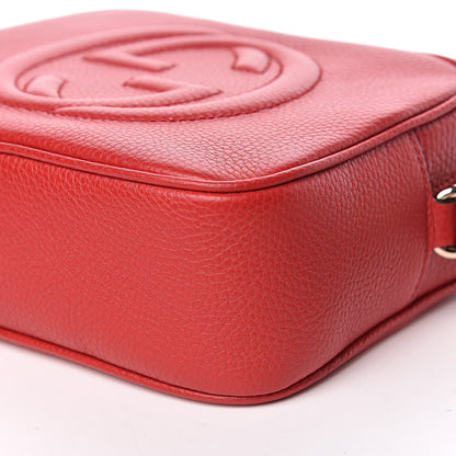 Gucci Pebbled Calfskin Small Soho Disco Bag Tabasco Red 7 of 10