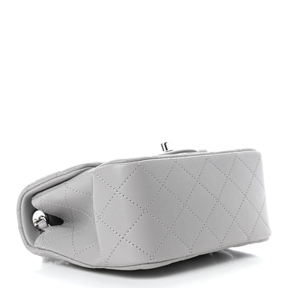 Chanel Lambskin Quilted Mini Square Flap Light Grey 3 of 4