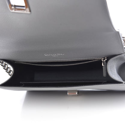 Christian Dior Grained Calfskin Medium Diorama Flap Bag Gris 5 of 11