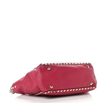 Valentino Garavani Vitello Small Rockstud Tote Cyclamin 7 of 11
