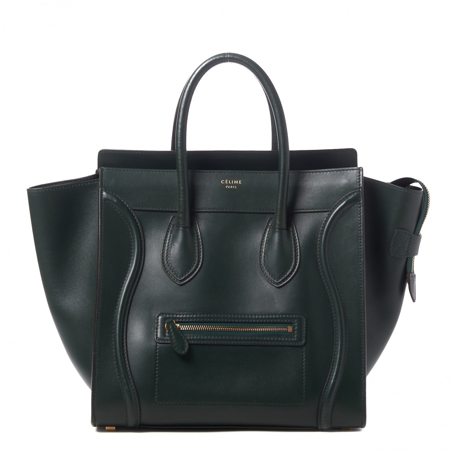 Celine Smooth Calfskin Mini Luggage Emerald 1 of 9
