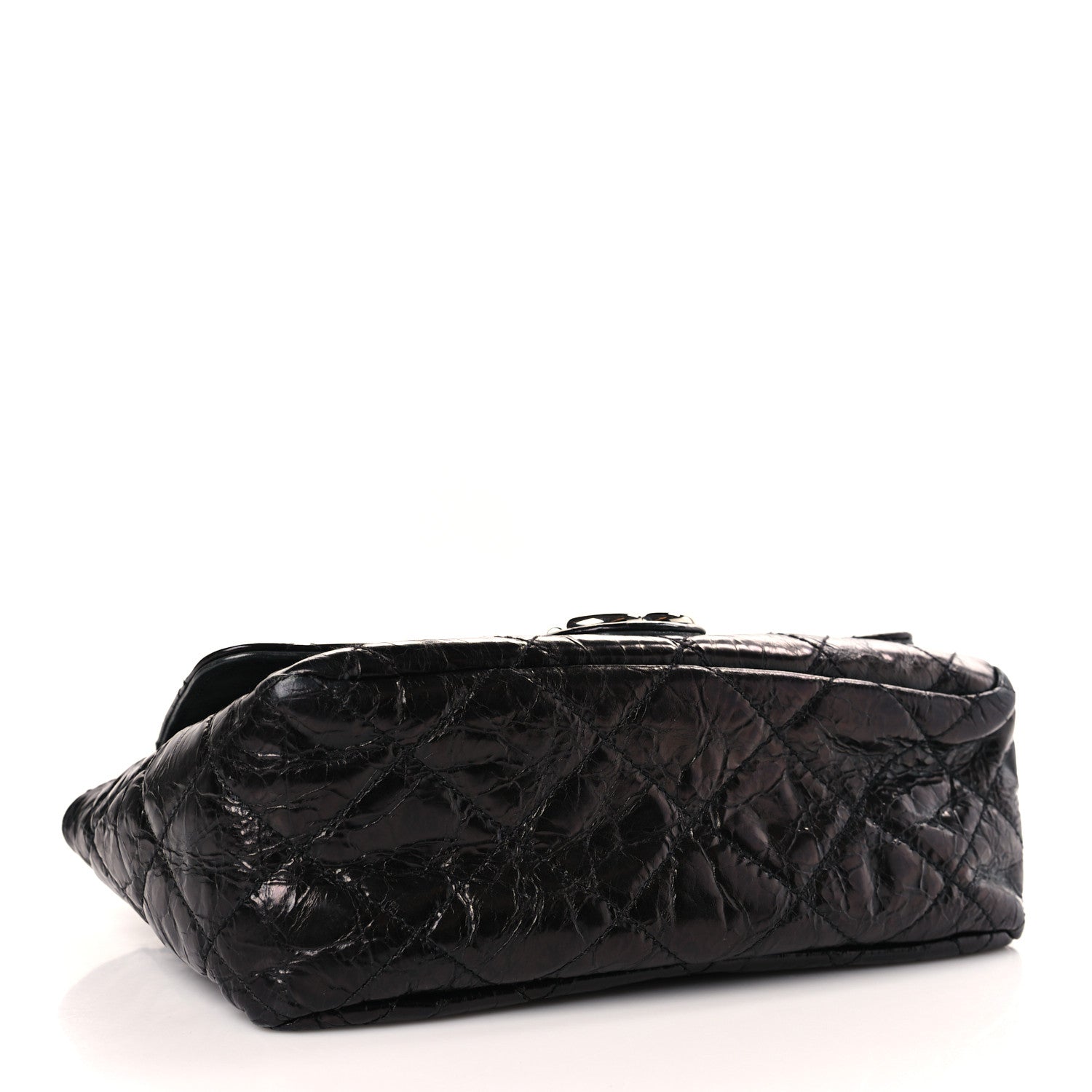 Chanel Glazed Calfskin Quilted Tweed Portobello Flap Black Pink 4 of 9