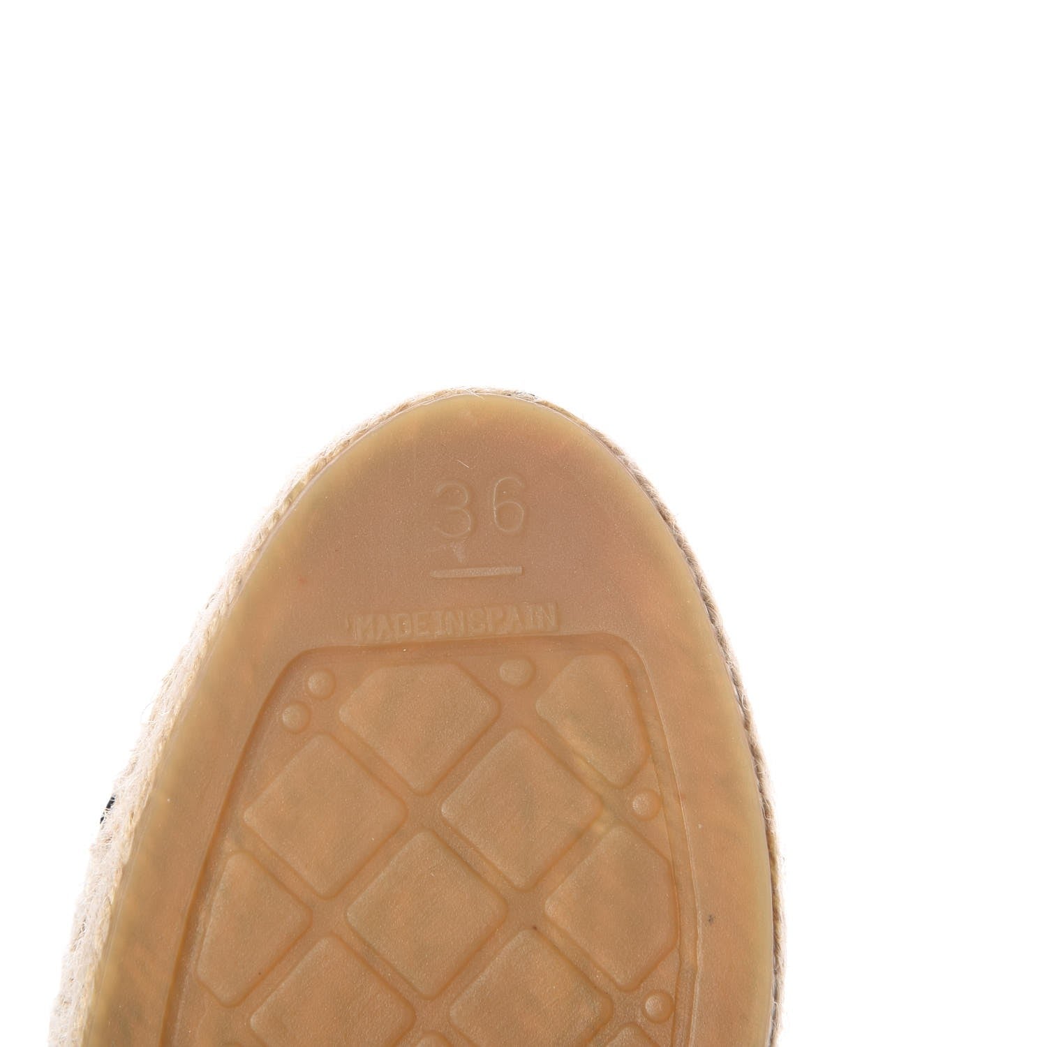 Chanel Iridescent Goatskin CC Espadrille Mules 36 Ivory Black 6 of 11