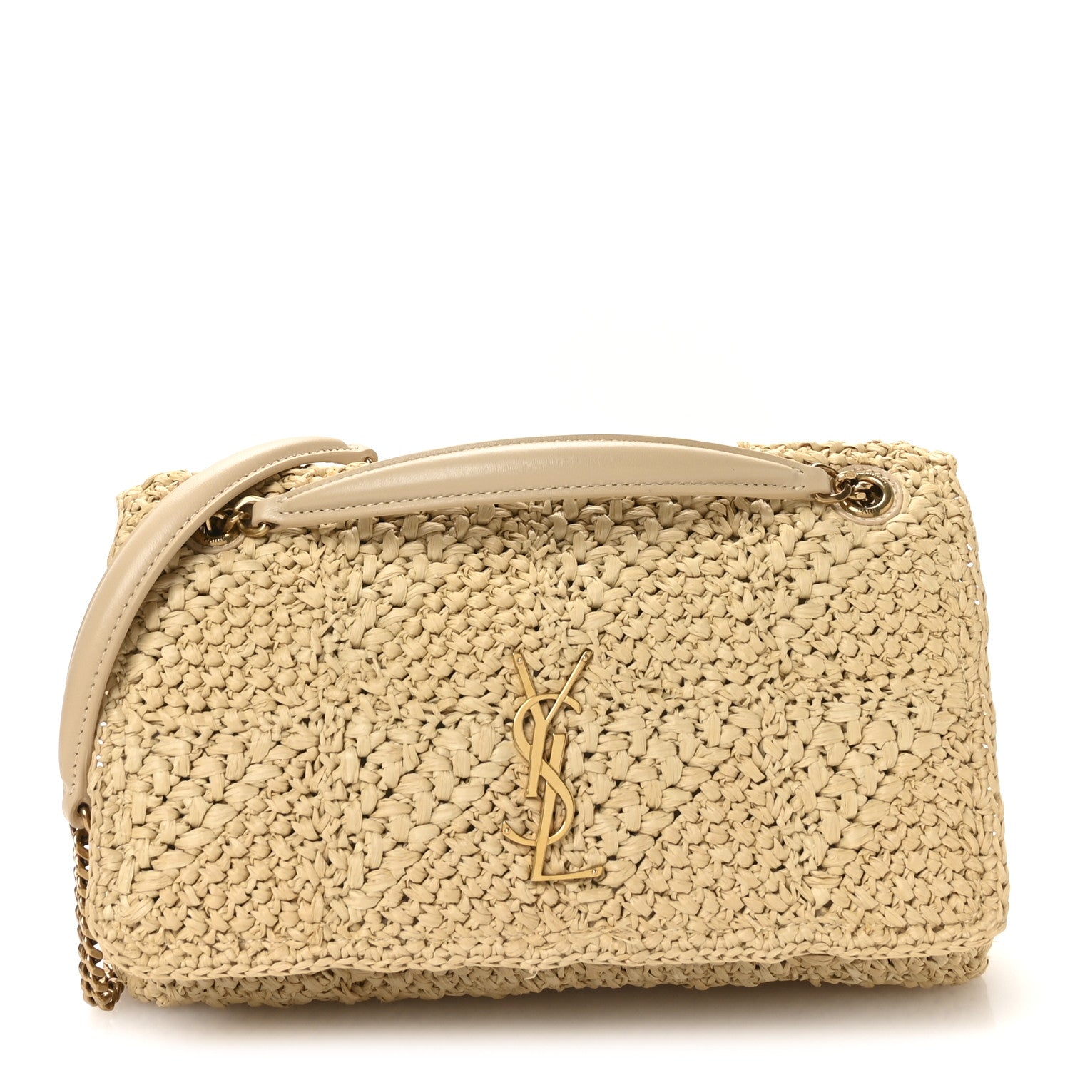 Saint Laurent Raffia Monogram Medium Jamie Natural Avorio 1 of 10