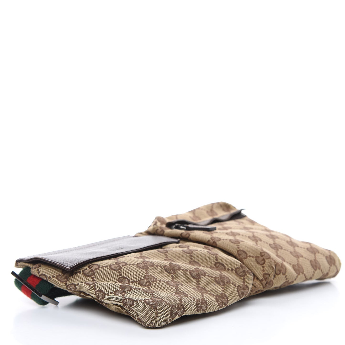Monogram Web Belt Bag Dark Brown