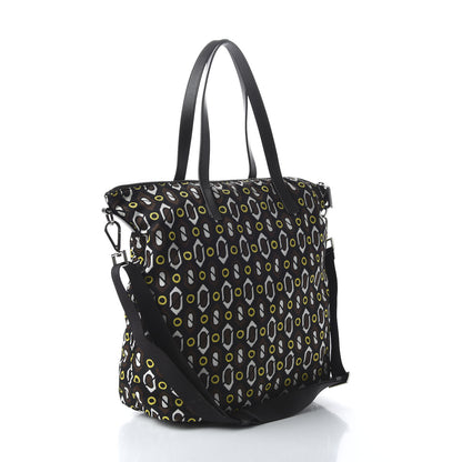 Prada Tessuto Stampato Nylon Saffiano Print Tote Cacao 3 of 9