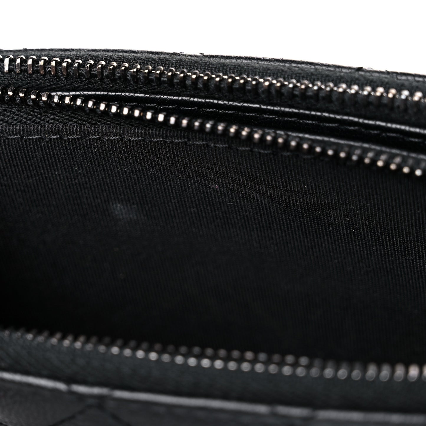 Patent Goatskin Quilted Small Gabrielle Clutch With Chain Black