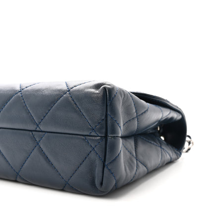 Chanel Calfskin Quilted In the Business Flap Dark Navy Blue 10 of 10
