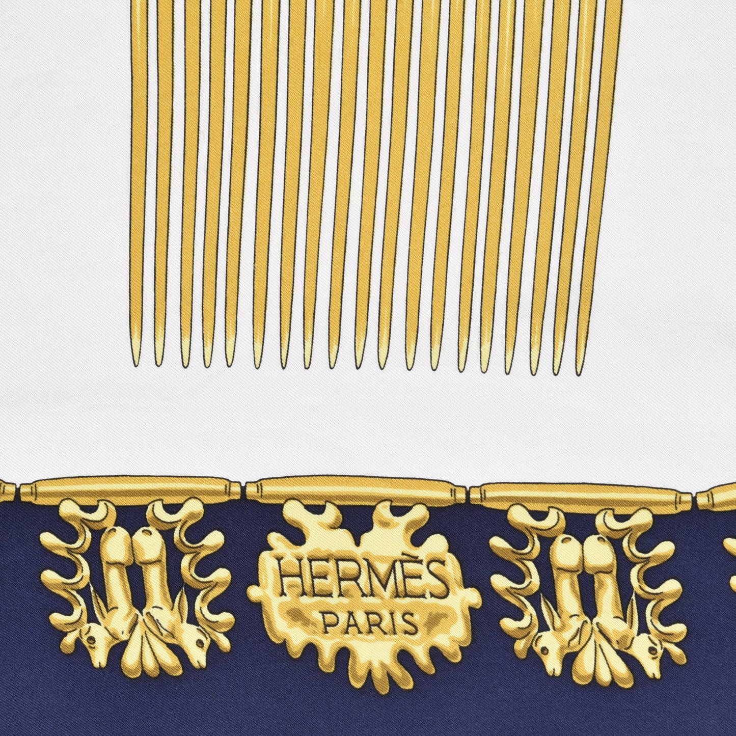 Silk Mousseline Les Cavaliers D'Or Scarf 90