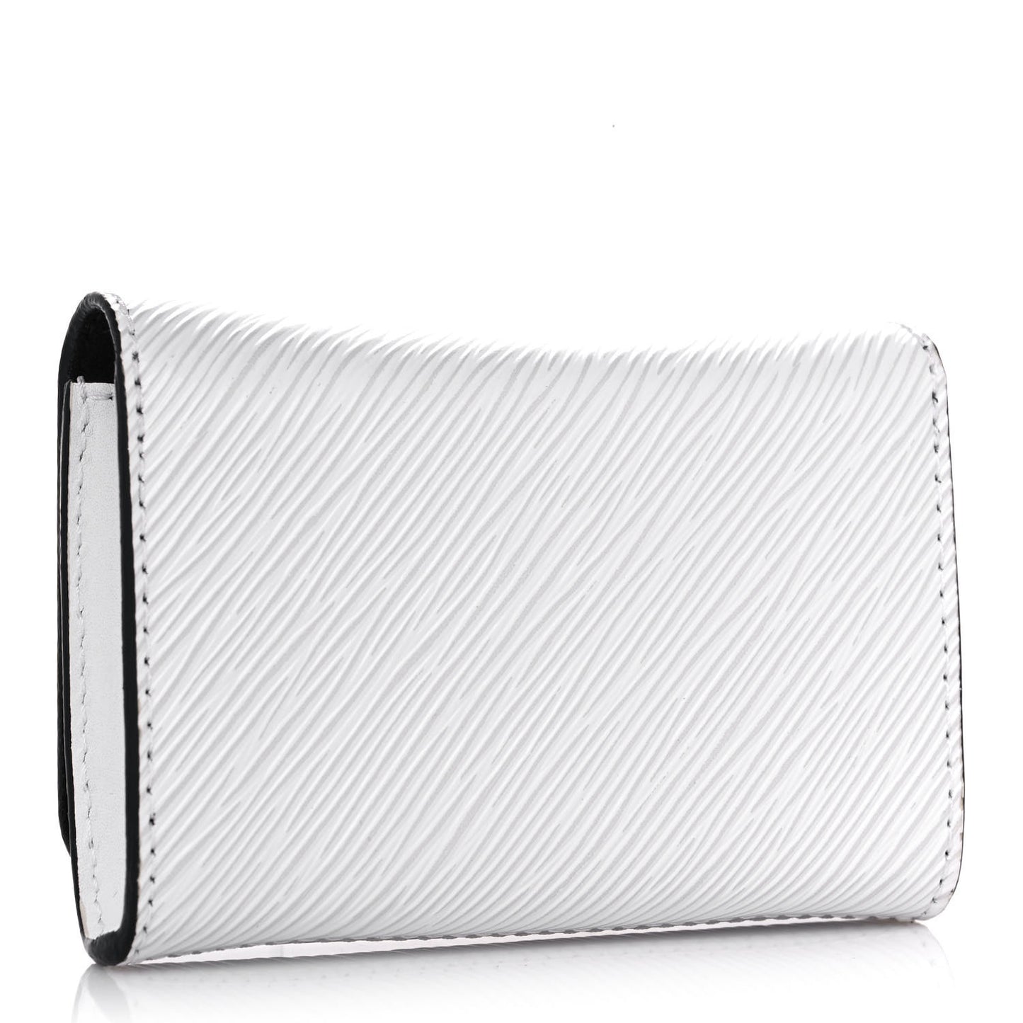 Epi Twist Compact Wallet White