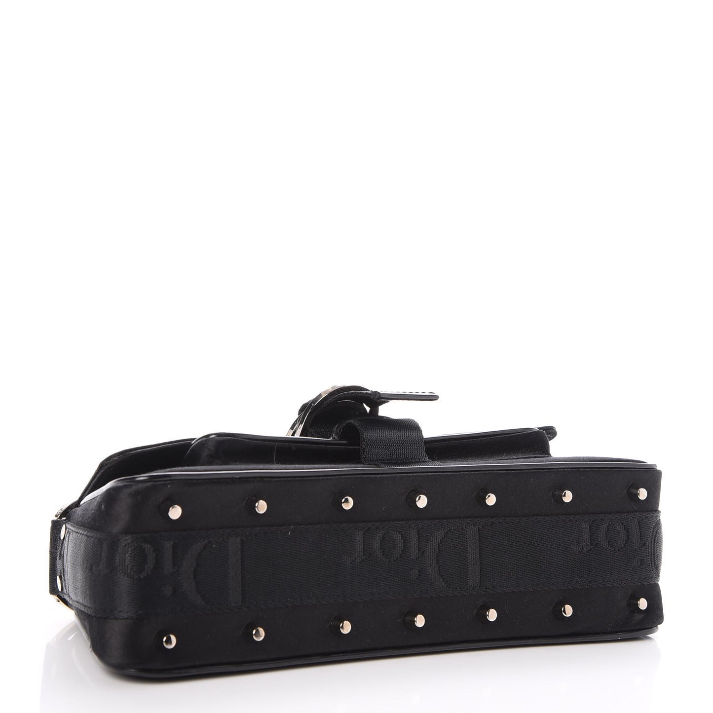 Satin Crystal Hardcore Clutch Black