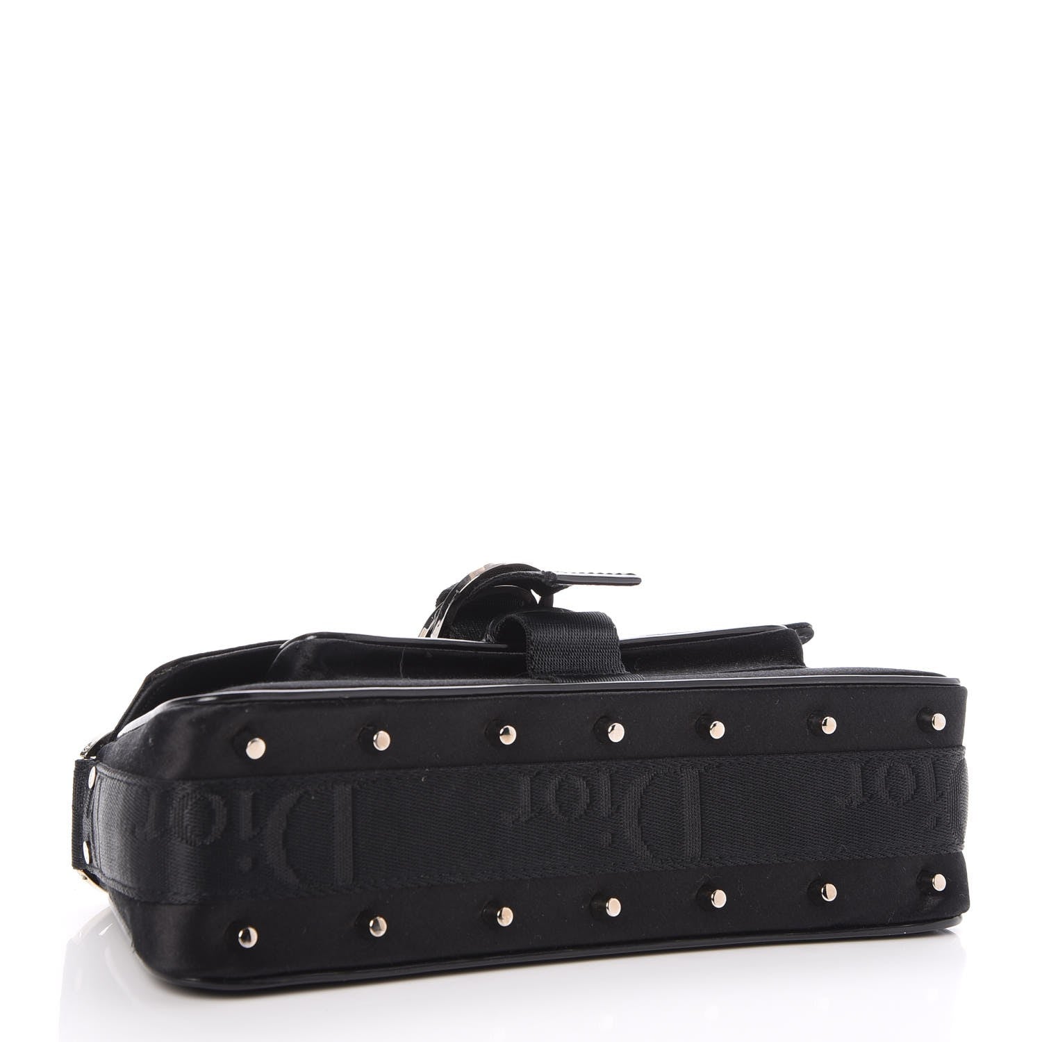 Christian Dior Satin Crystal Hardcore Clutch Black 4 of 7