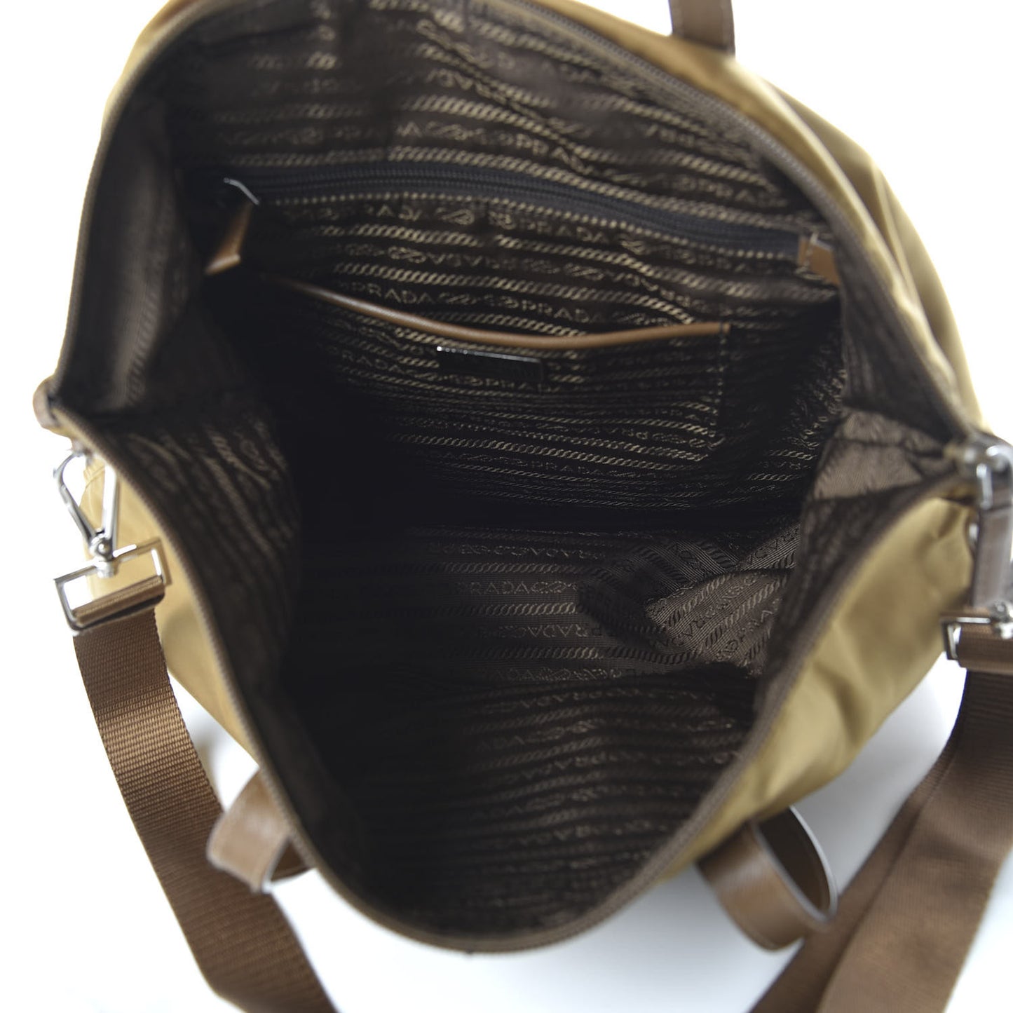 Tessuto Nylon Vela Shopping Tote Tabacco