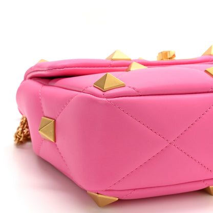 Valentino Garavani Nappa Medium Roman Stud Shoulder Bag Feminine Pink 8 of 10