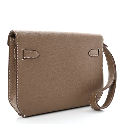 Hermes Togo Kelly Depeches 25 Pouch Etoupe 3 of 11