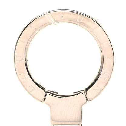 Louis Vuitton Metal Luggage Tag Key Holder Silver 4 of 5