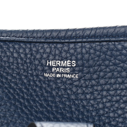 Hermes Taurillon Clemence Evelyne III GM Bleu Saphir 6 of 9