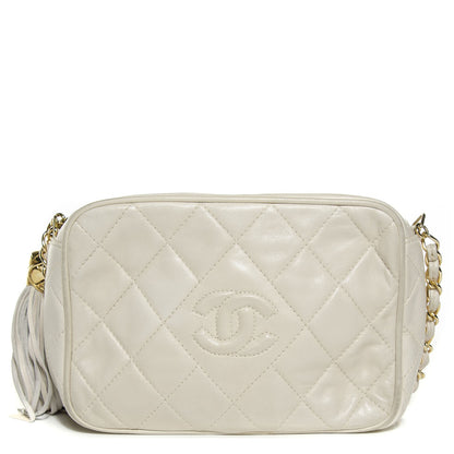 Chanel Lambskin Quilted Tassel Camera Case Beige Clair 1 of 8