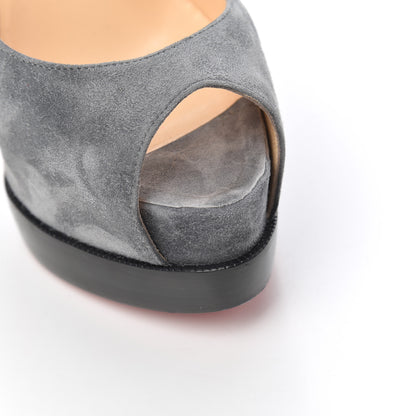 Christian Louboutin Suede Palais Royal Trepointe 140 Pumps 38 Grey 8 of 14