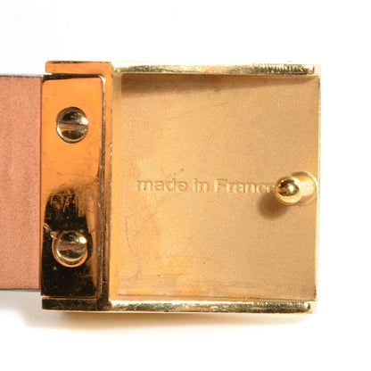Louis Vuitton Monogram Ceinture Belt w Gold Buckle 85 34 6 of 7