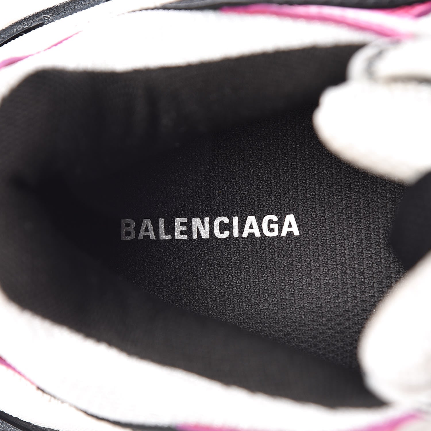 Balenciaga Fabric Mesh Womens Triple S Sneakers 37 Rose Fluo Black White 8 of 12
