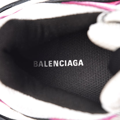 Balenciaga Fabric Mesh Womens Triple S Sneakers 37 Rose Fluo Black White 8 of 12