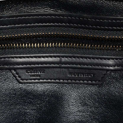 Celine Smooth Calfskin Shrunken Lambskin Mini Luggage Black White 15 of 25