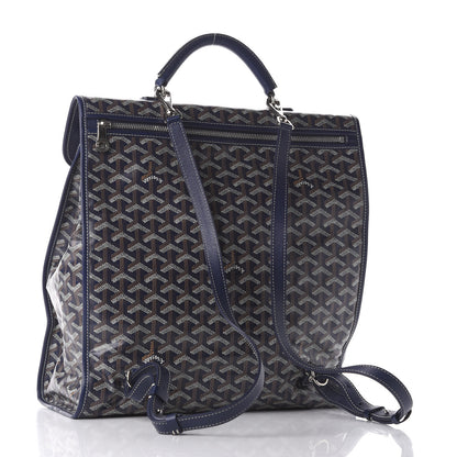 Goyard Goyardine Saint Leger Soft Briefcase Backpack Navy 2 of 9