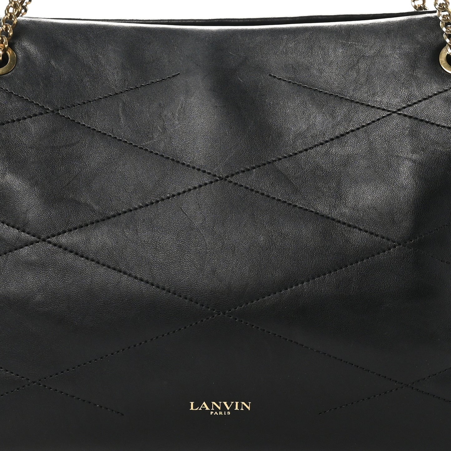 Lambskin Quilted Medium Sugar Shoulder Bag Black