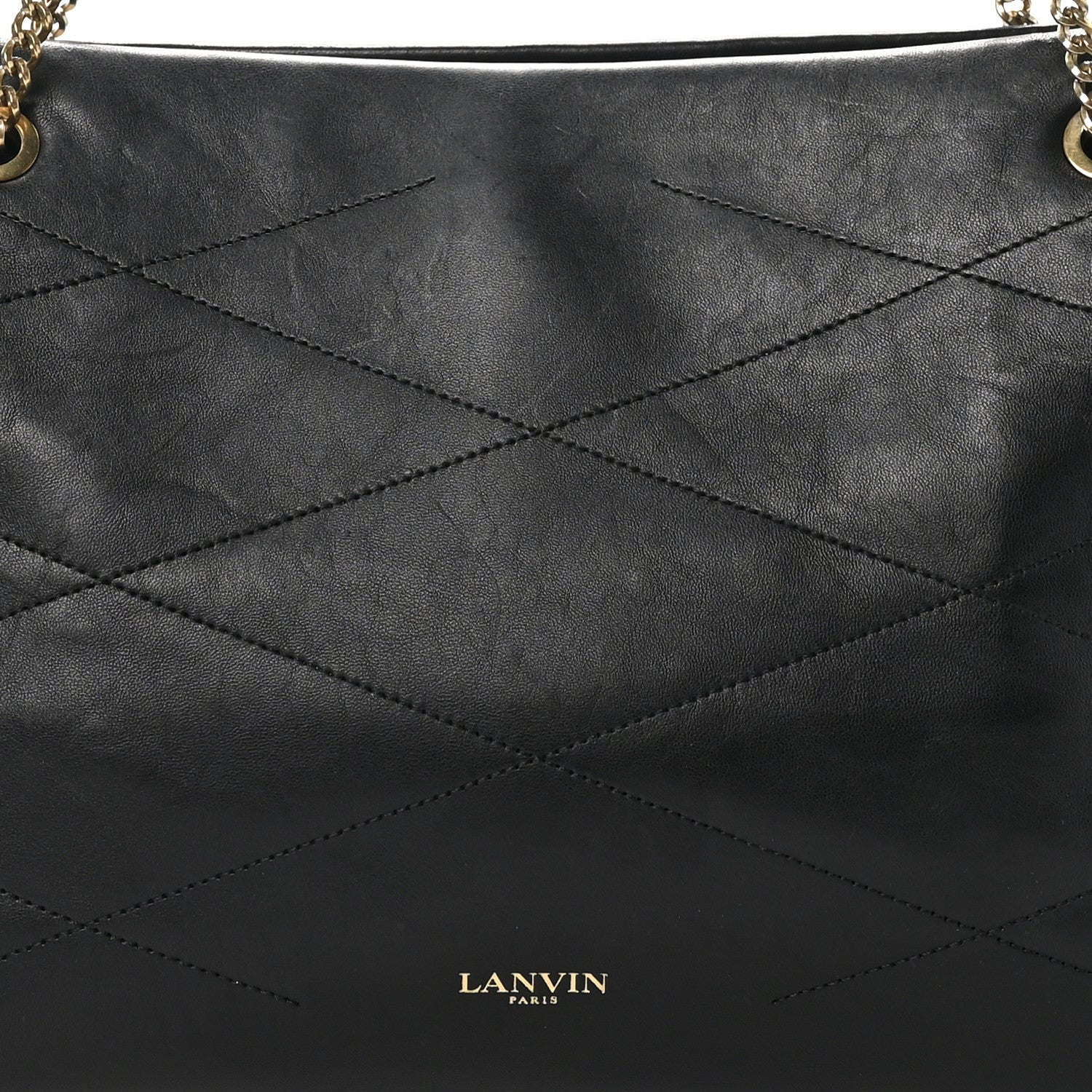 Lanvin Lambskin Quilted Medium Sugar Shoulder Bag Black 7 of 9