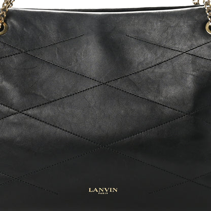 Lanvin Lambskin Quilted Medium Sugar Shoulder Bag Black 7 of 9