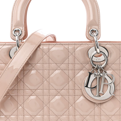 Christian Dior Patent Cannage Medium Lady Dior Rose Clair 14 of 35