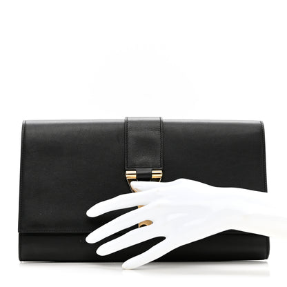 Saint Laurent Calfskin Classic Y Ligne Clutch Black 2 of 7
