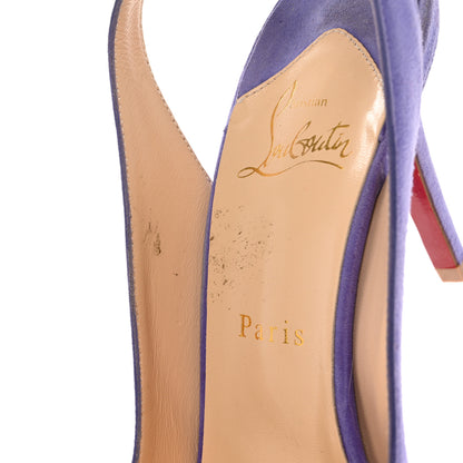 Christian Louboutin Suede Lady Sling 100 Pumps 38 Lavender 8 of 11