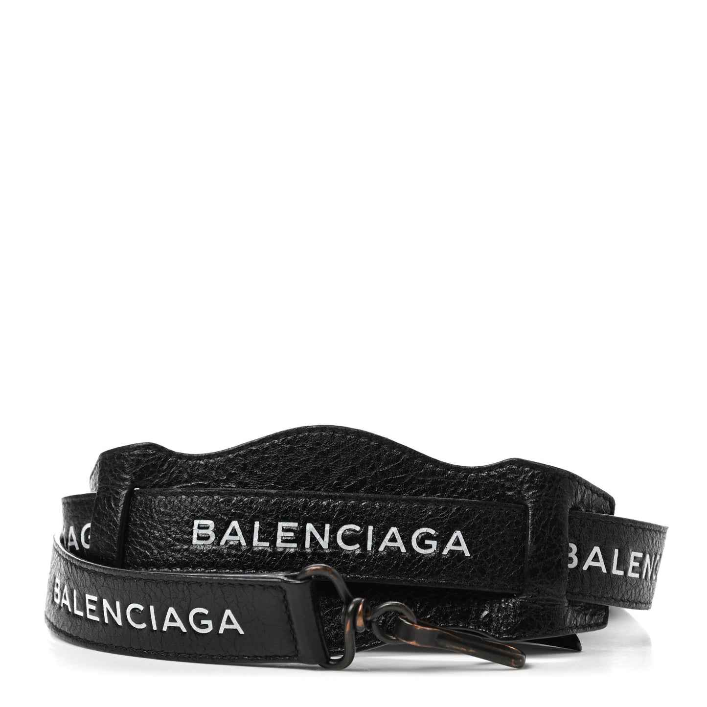 Agneau Classic Hardware Logo Shoulder Strap Black