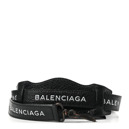 Balenciaga Agneau Classic Hardware Logo Shoulder Strap Black 1 of 5