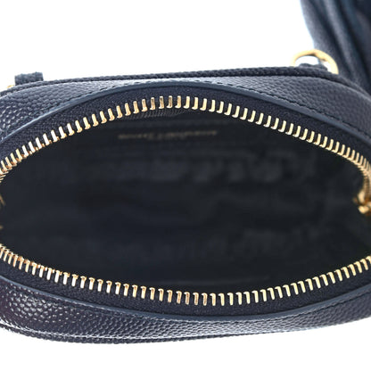 Saint Laurent Grain De Poudre Matelasse Monogram Baby Lou Camera Bag Deep Marine 4 of 4