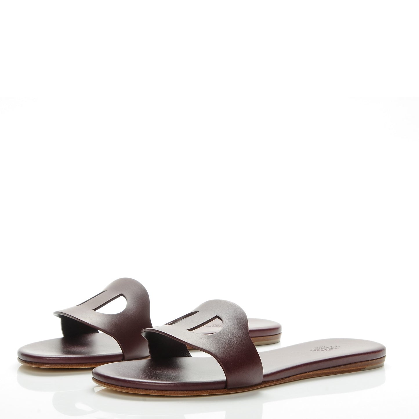 Calfskin Lisboa Sandals 38 Bordeaux
