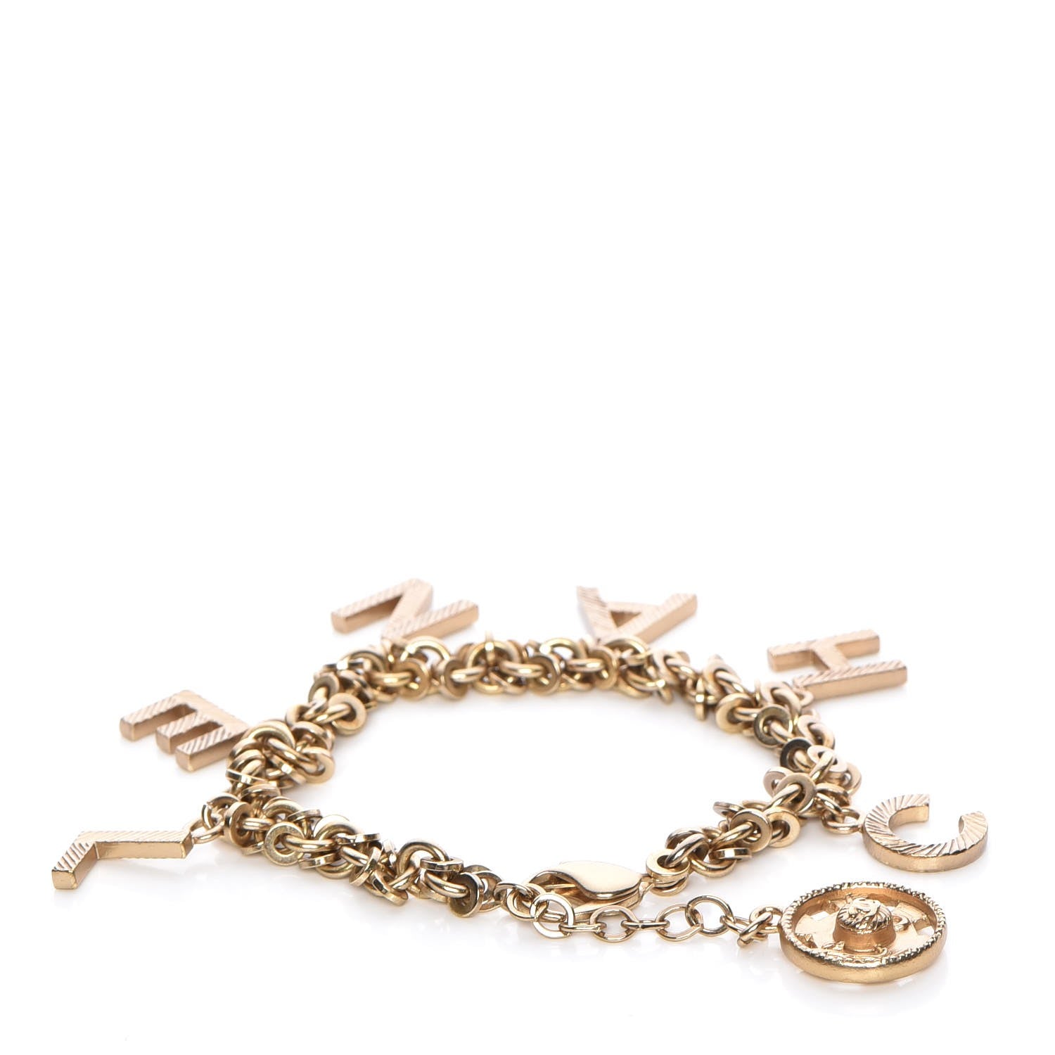Chanel CC Logo Charms Bracelet Gold 5 of 6
