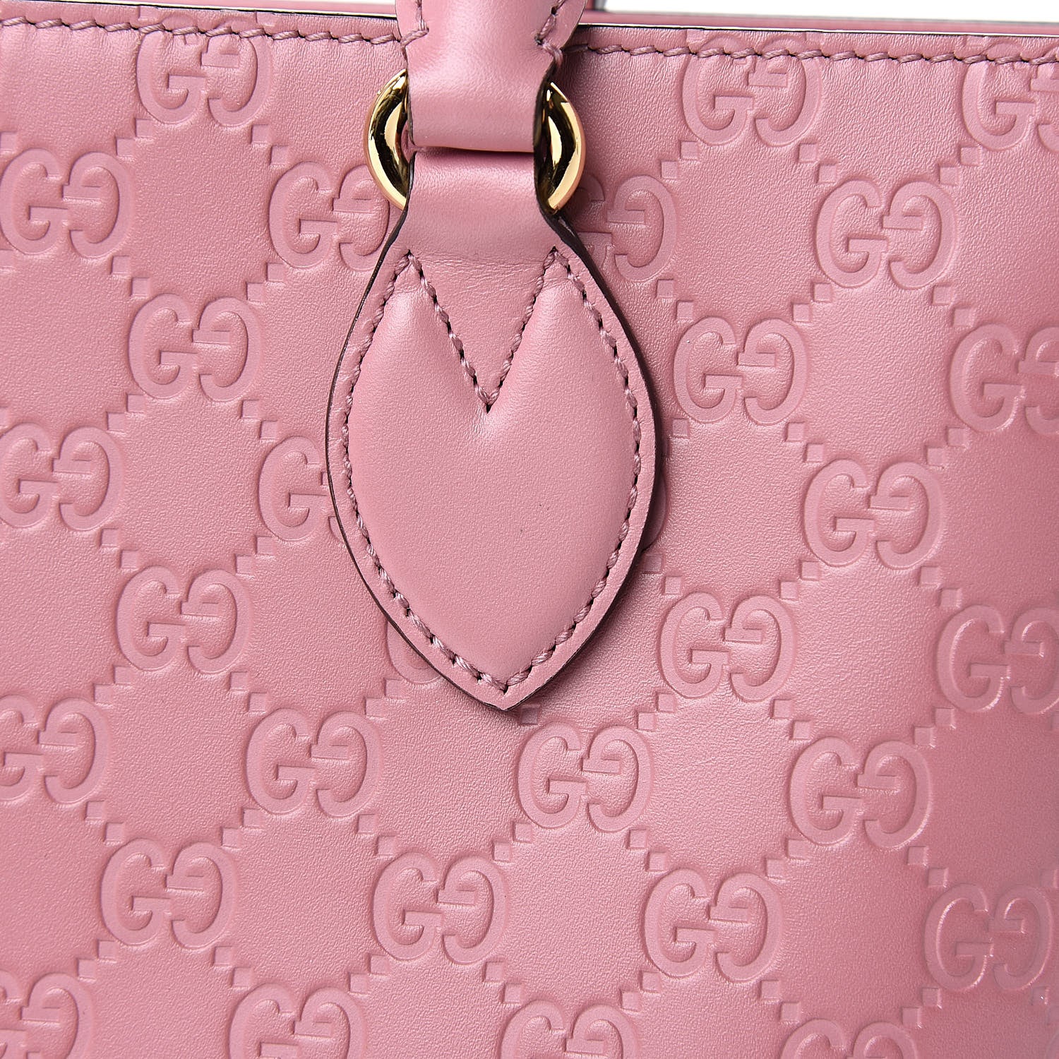 Gucci Guccissima Signature Small Zippered Bucket Tote Rose Baby Candy 13 of 13