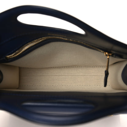 Burberry Calfskin Nylon Tartan Mini Pocket Bag Blue White Orange 5 of 8